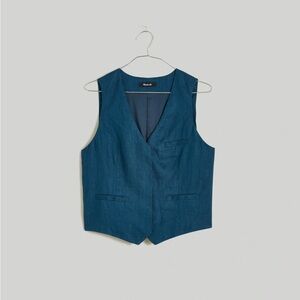Single Breasted Vest — Linen